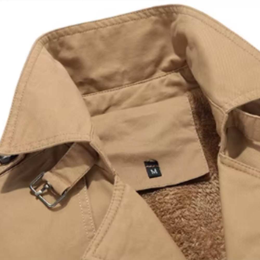 Adriano | Elegante Cappotto Trench Imbottito