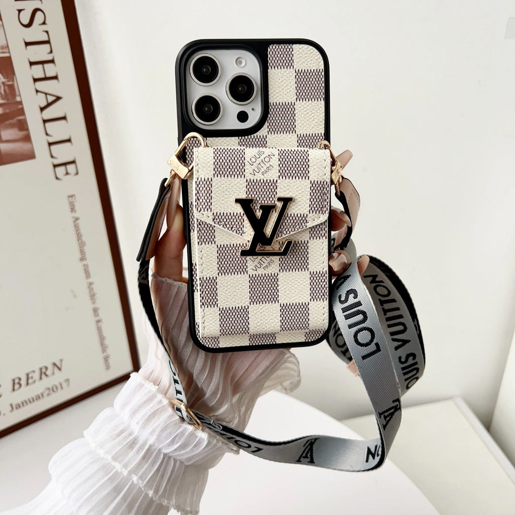 Custodia per iPhone Serie LV Signature Strap
