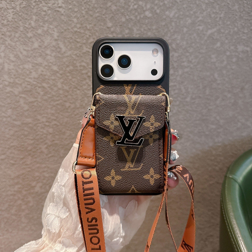 Custodia per iPhone Serie LV Signature Strap