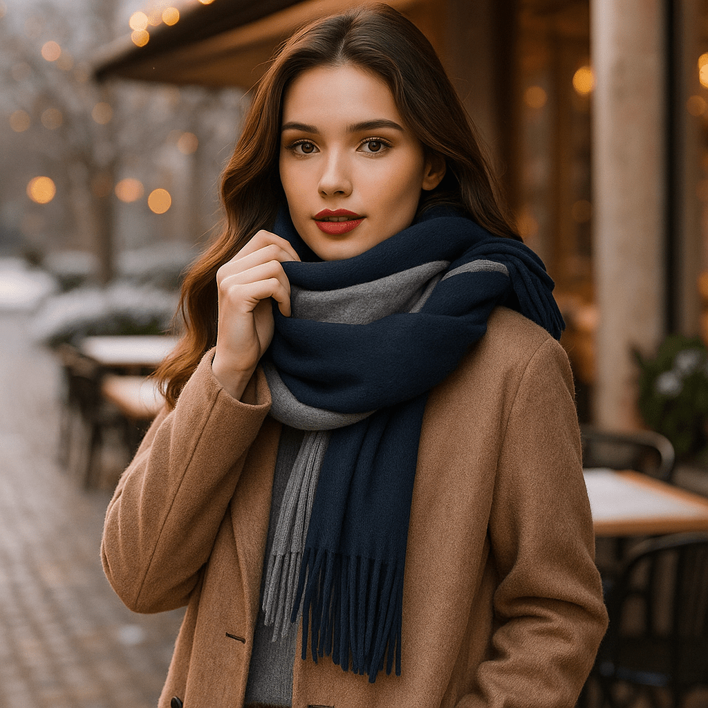 Sciarpa Lunga Cashmere - Elegante - Morbida - Stile Invernale