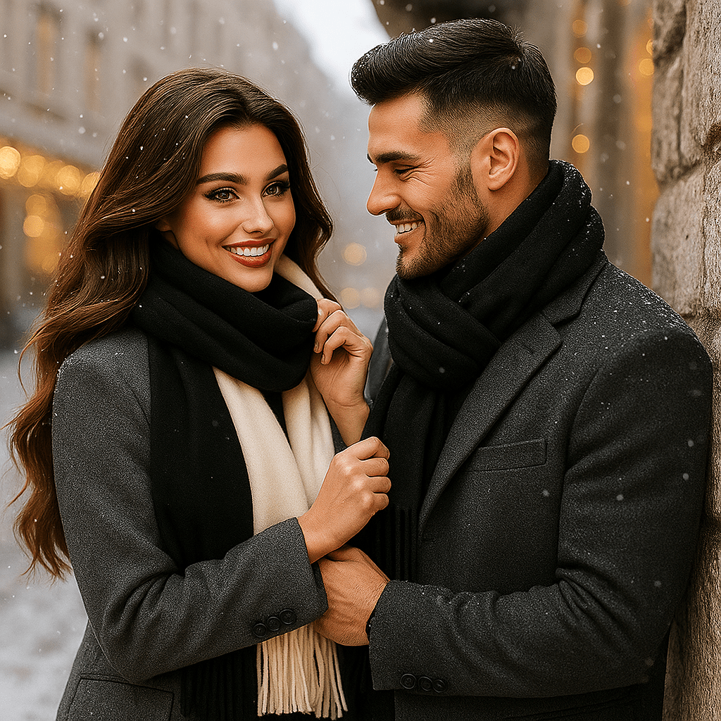 Sciarpa Lunga Cashmere - Elegante - Morbida - Stile Invernale