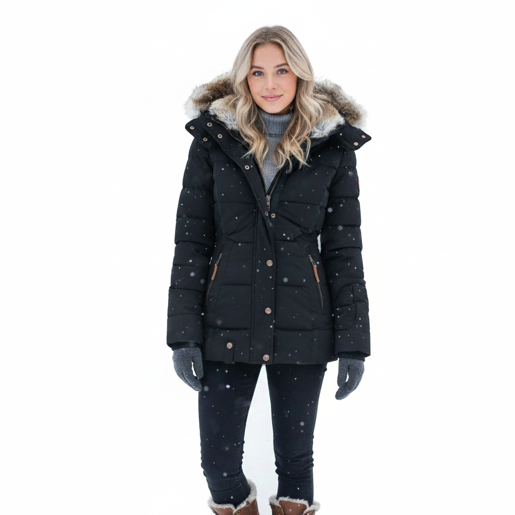 Ludovica Cappotto Invernale Caldo con Fodera in Pelliccia